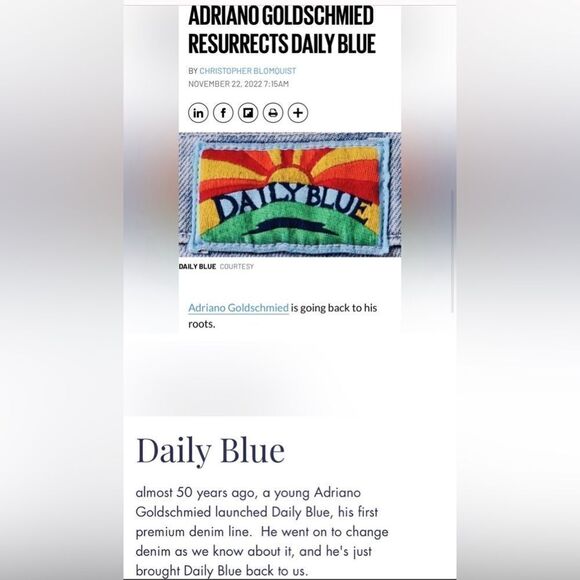 Adriano Goldschmied Daily Blue Mantra Barrel White Denim Jean NWT  30 - Picture 2 of 10